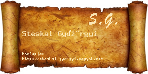 Steskal Györgyi névjegykártya
